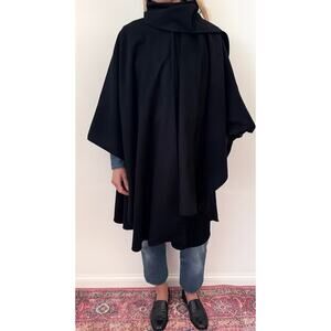 Vintage Mac Taggart Cashmere & Wool Scarf Cape Dark Green Warm Soft And Gorgeous